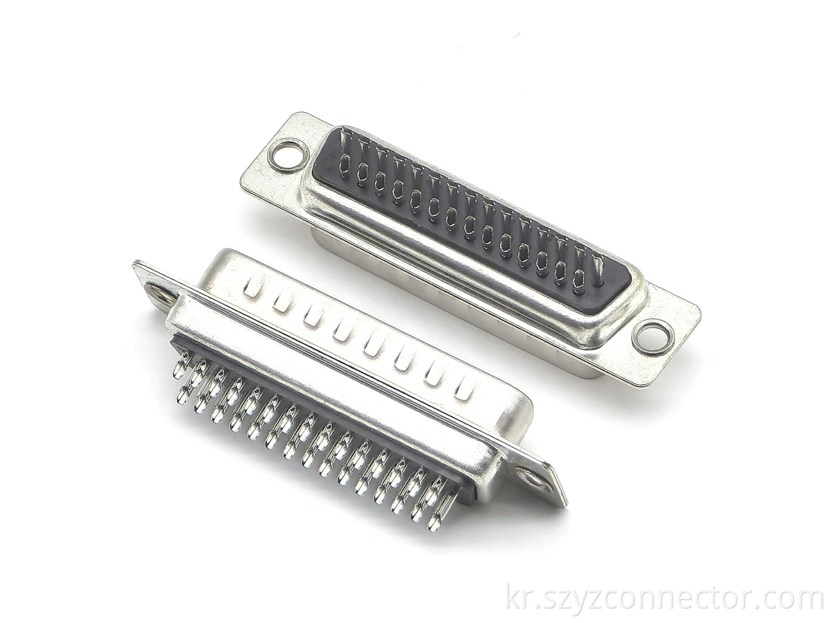 High-Density D-Sub Connector DIP 180 MALE 44P Gold Flash White Tray